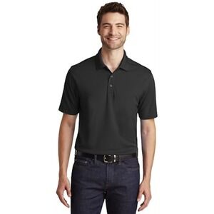 Port Authority K110 Short Sleeve Polo Shirt Men's Size XL Black NEW‎